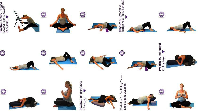 tabla ejercicios yoga embarazo